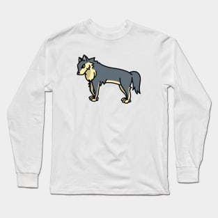 cool wolf drawing Long Sleeve T-Shirt